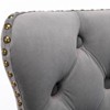 A&A Furniture,Swivel Velvet Barstools Adjusatble Seat ， Modern Upholstered Bar Stools with Backs Comfortable Tufted for Home Pub ,Set of 2 - 4 of 4