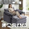 40''W Comfy Cloud Sofa Armchair - Corduroy Oversized Chair & Ottoman Set, Plush Upholstery & Extra Deep Seat for Small Apartment Living Rooms - 3 of 4