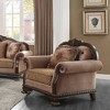 44" Chateau De Ville Chair with Pillow Fabric/Espresso Finish - Acme Furniture - 3 of 4