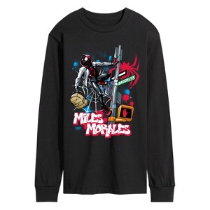 Men's - Marvel - Spider-Man Miles Morales Street Long Sleeve Graphic T-Shirt - 1 of 3