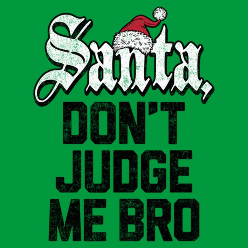 Juniors Womens Lost Gods Santa Don’t Judge Me T-Shirt, 2 of 5