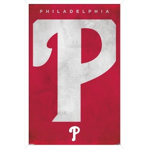 Trends International MLB Philadelphia Phillies - Logo 25 Framed Wall Poster Prints - 1 of 4