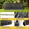 Karl Home | 5ft 3-Personn Black Outdoor Fir Wood Hanging Porch Swing - 3 of 4