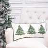 C&F Home Flocked Trees Throw Pillow, 12" x 24" - 2 of 4