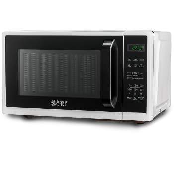 Chefman Countertop Microwave Oven 0.9 Cu. Ft. Digital Stainless Steel  Microwave 900 Watt with 6 Presets, Eco Mode, Mute Option, Memory Function,  Child
