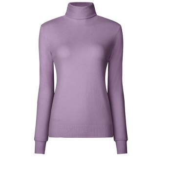Hobemty Women's Pullover Sweater Top Long Sleeve Turtleneck Knit Tops