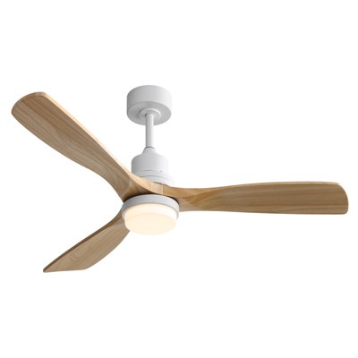 Sofucor 52'' Wood Ceiling Fan with Lights and Remote for Bedroom and Living Room