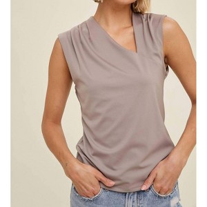 Women's Sleeveless Asymmetrical Top - WISHLIST - 1 of 4