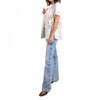 Women's Woven Crepe Eyelet Short Sleeve Camp Shirt - PAPARAZZI - 3 of 3