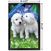 Trends International Keith Kimberlin - White Golden Retriever Puppies Framed Wall Poster Prints - 3 of 4