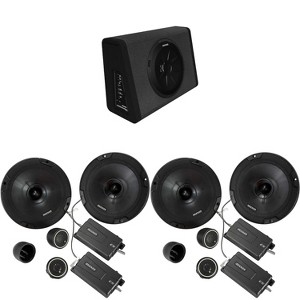 Kicker 11PT250 Powered Sub Enclosure & (2) 46CSS674 6.75" Component Bundle - 1 of 4