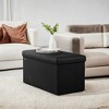30" Storage Ottoman Bench, Ottoman with Storage, Ottoman Bench, Hold up to 660lb for Living Room - 3 of 4
