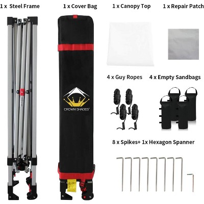 10x10 Recreational Centerlok Canopy - Sto 'N Go, Silver Coated, 150D - RM100H White