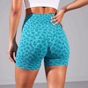 Anna-Kaci Active Women's Seamless Leopard Print Biker Shorts with High Waist and Scrunch Detail - 4 of 4