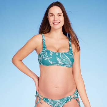 Navy Blue Foldover Maternity Bikini Bottoms