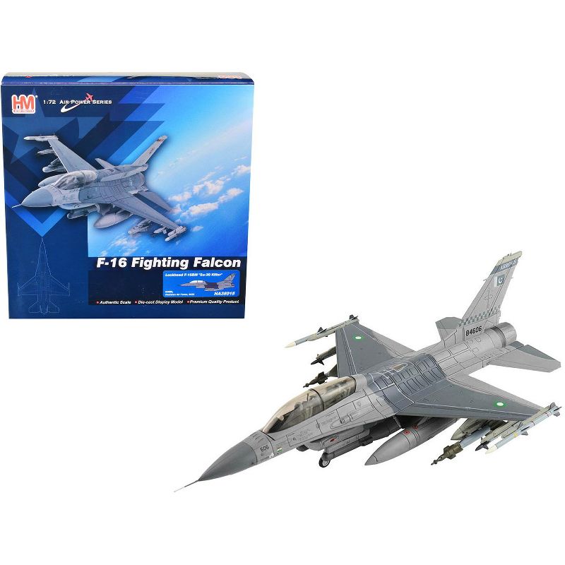 Lockheed Martin F-16BM Fighting Falcon Aircraft "Pakistan Air Force" 2022 "Air Power Series" 1/72 Diecast Model by Hobby Master, 1 of 6