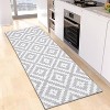 Washable Rug Neutral Bedroom Rug Geometric Trellis Rugs for Living Room Classroom Office Stain Resistant Farmhouse Floor Cover - 4 of 4