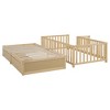 Polibi Wood Daybed with Fence Guardrails and 2 Pull-Out Drawers - 4 of 4