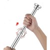 LunaLulinlk Adjustable Stainless Steel 43"~ 72" Straight Tension Shower Rod - Matt White - 2 of 4