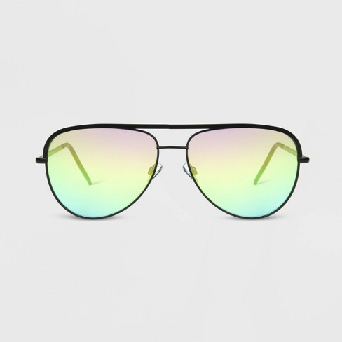 Rainbow store aviator sunglasses