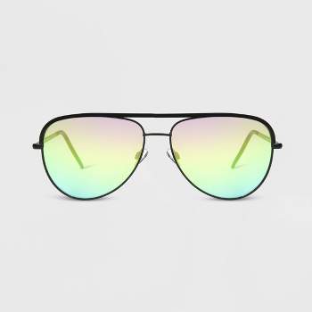 Men's Shiny Metal Aviator Sunglasses - Original Use™