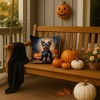 Tramull 14x14 Inch Halloween Throw Pillow, Indoor Outdoor Decorative Pet Theme Pillow - 2 of 4