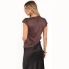 Vaila Faux Suede Off Shoulder Top - 3 of 4