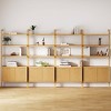 Nathan James 71.9" Set of 4 Jasper Wood Fluted Bookshelf Light Brown - 3 of 4