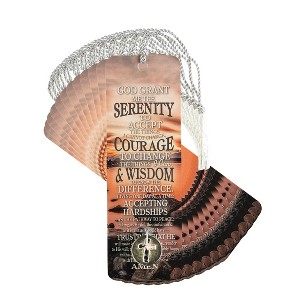 Dicksons Serenity Prayer Beach Sunset 6 inch Paper Tassled Bookmark with Coin Pack of 15 - 1 of 4