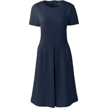 Lands' End School Uniform Women's Short Sleeve Ponte Dress