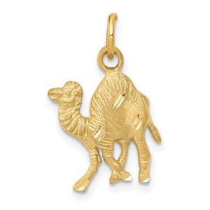 Black Bow Jewelry 14k Yellow Gold Arabian Camel Charm or Pendant - 1 of 4