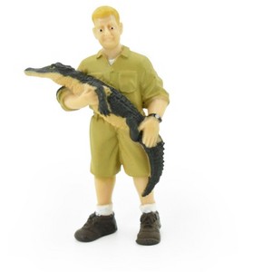 Collectible Wildlife Gifts | Alligator, Crocodile, Man Holding in Arms, Rubber Toy Reptile, Realistic Figure, Model, Gift,    2 1/2"     F1751 B77 - 1 of 4