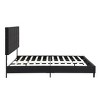 DOMETOUR King Size Upholstered Platform Bed Frame with Linen Fabric Headboard, No Box Spring Needed, Wood Slat Support, Easy Assembly, BLACK - 4 of 4