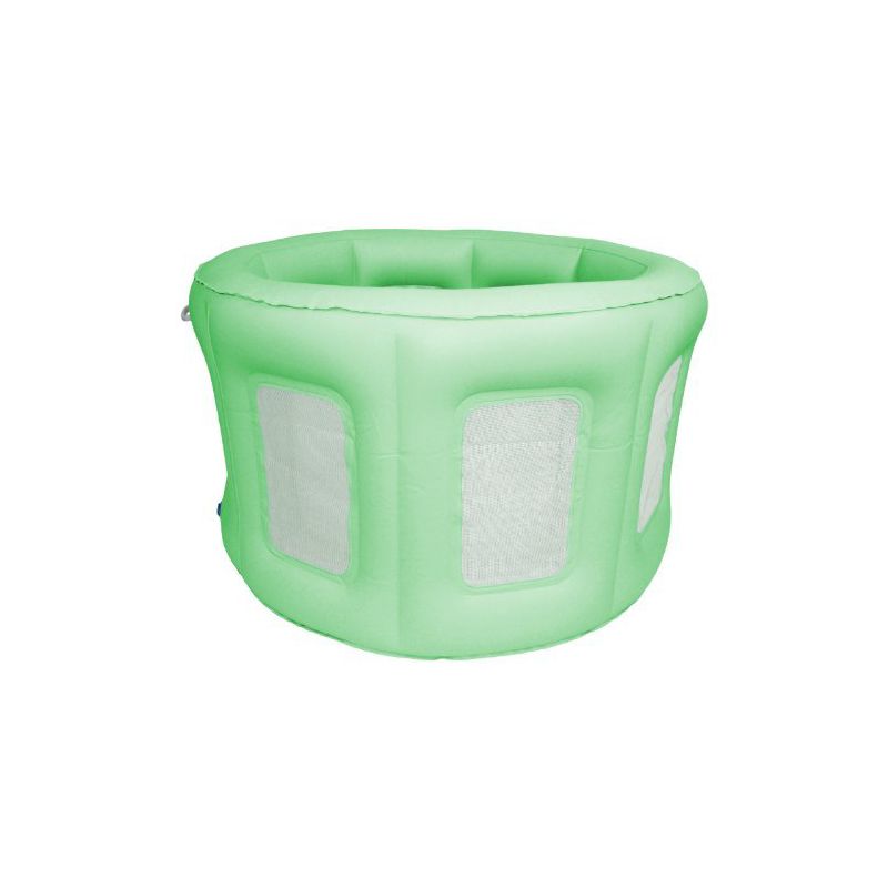 Swim Central 4-in-1 Room to Grow Portable Green Inflatable Baby Play Yard, 1 of 2