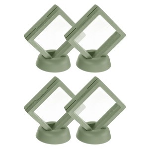 Unique Bargains Transparent PE Material Modern Elegant Floating Frame Display Holder Stand 4 Pcs - 1 of 4
