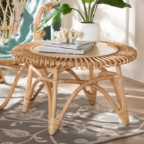 Bali Pari Elani Modern Bohemian Natural Rattan Coffee Table Target