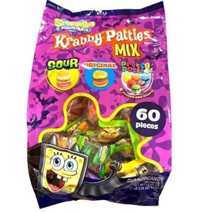 SpongeBob SquarePants Krabby Patties Candy Mix – Sour, Original, & Pretty Patties – 19.05 oz Bag (Approx. 60 Pieces) - 1 of 4