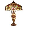 Chloe Lighting Sadie Tiffany-Style 3 Light Victorian Double Lit Table Lamp 18" Shade - 4 of 4
