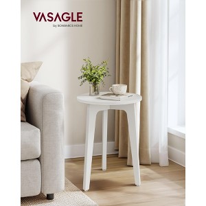 Compact Round Nightstand, Small Side End Table, Mid-Century Modern Style, for Tight Spaces - 1 of 4