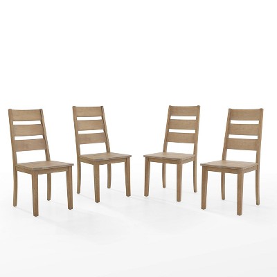 Joanna Rustic Brown Wood Ladderback Side Chair Set
