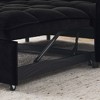 Loveseats Sofa Bed With Side Storage Bag Adjustable Backrest 105° - 180° Copper Nail Decoration Type C USB Charging Pull-Out Bed For Living Room - 4 of 4