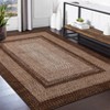 Living Room Rug, Washable Braided Rug, Non Slip Accent Carpet Braided Print, Indoor Rustic Area Rug Border Carpet for Bedroom Home Decor - 3 of 4