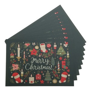 Unique Bargains Christmas Greeting Card Multicolor 4.5 "x3.1" 10 Pcs - 1 of 4