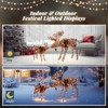 Slickblue 2pcs Lighted Christmas Moose Family, 4ft Outdoor Gold/Brown Reindeer Decorations with 200 LED Lights - 4 of 4
