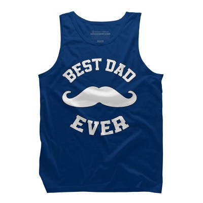 Men's Design By Humans Best Dad Ever Mustache By sukhendu12 Tank Top