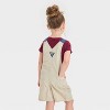 OshKosh B'gosh Toddler Girls' Chino Shortalls - Khaki - 2 of 3