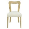 Modern Wood Dining Chairs Set of 2,Armless Upholstered Dining Chairs with Rubberwood Frame and Open Back for Dining Room or Kitchen-Koiai - 3 of 4