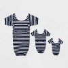 Striped Dog and Cat Matching Family Pajamas - Navy - 4 of 4