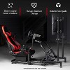 Dardoo Racing Cockpit with TV Stand & Red Seat Fits Logitech G923, Thrustmaster T500 & Fanatec Wheel & Pedals Not Included - 3 of 4