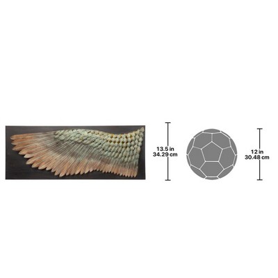 Verdigris Bronze Wing of Icarus Metal Wall Sculpture